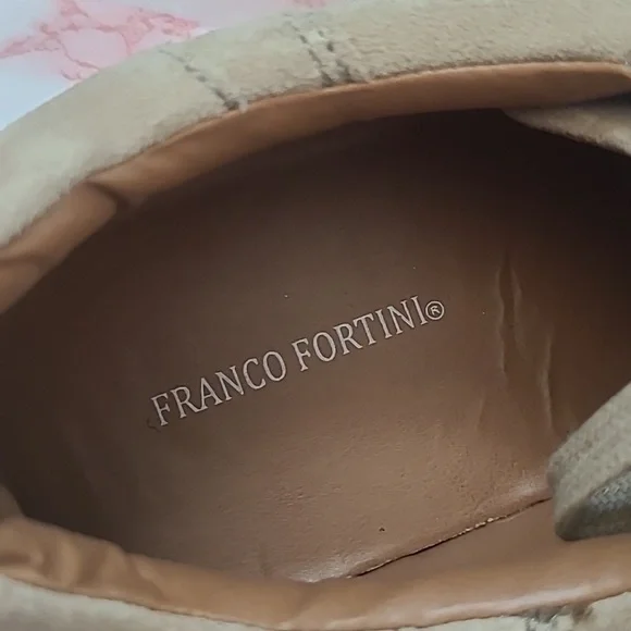 EUC Franco Fortini Taupe Suede Leather James Sneakers Sz Men 10.5 - Picture 8 of 9